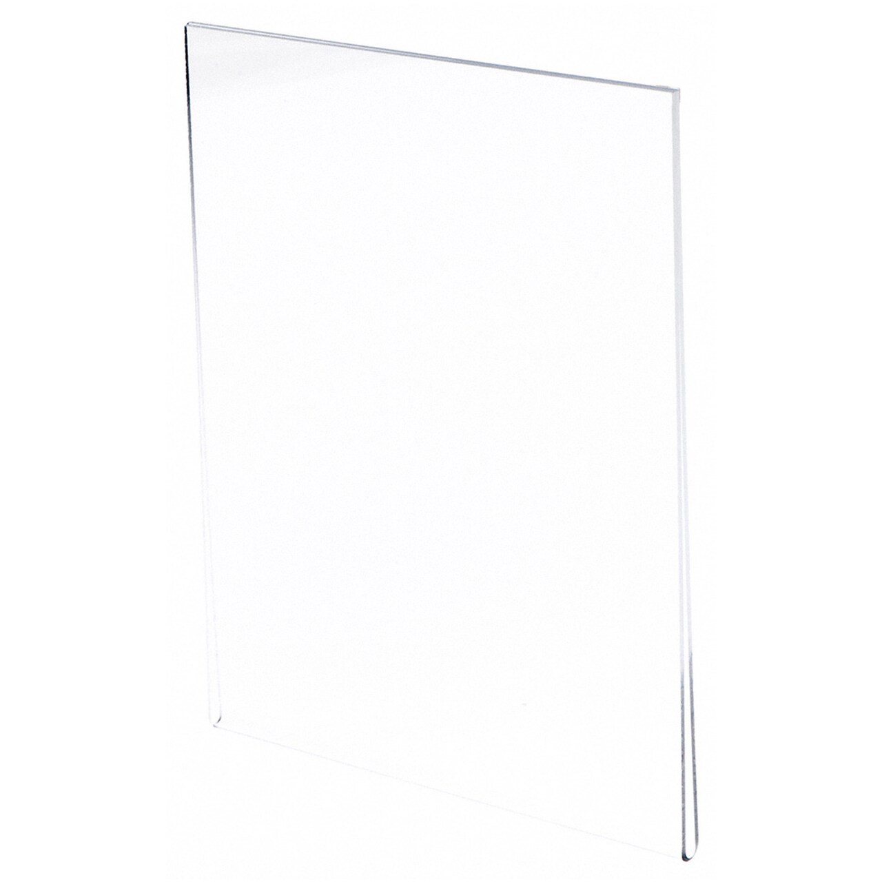 Plymor Clear Acrylic Folder-Style Sign Display Holder / Document Protector, 8.5" W x 11" H